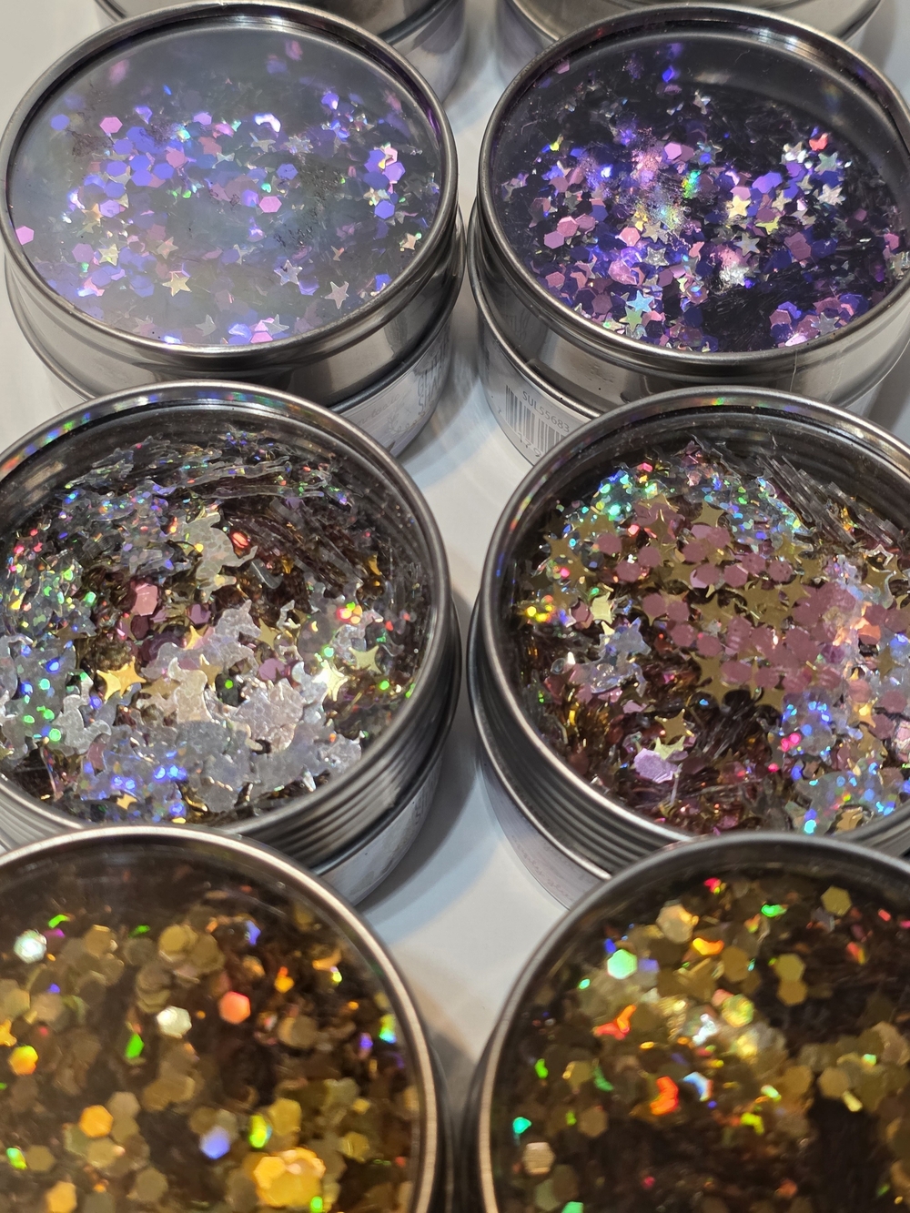 Glitter Shapes - Pink and Gold Glitter
